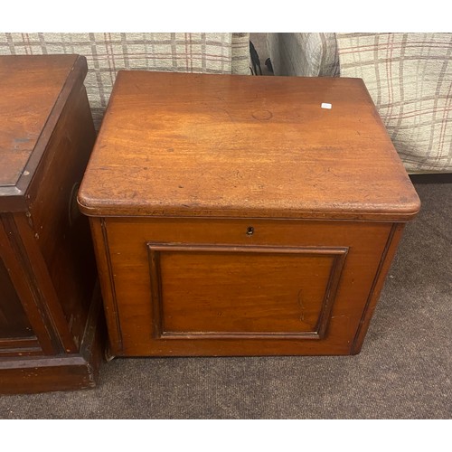 433 - Two assorted storage boxes/ commode, largest measures approx 20 inches tall 17.5