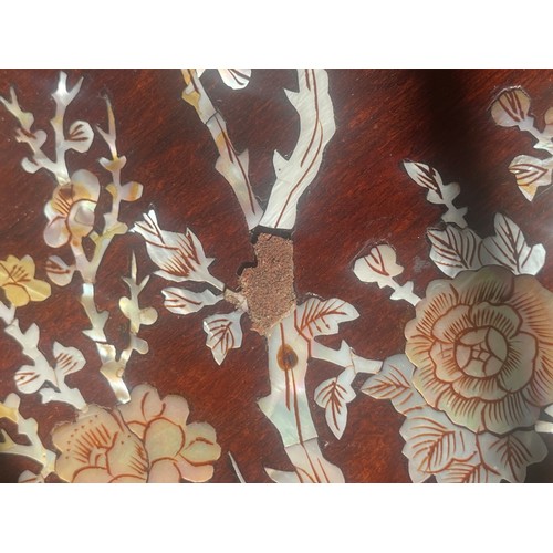 427A - Large fine quality Chinese or Oriental Mother Of Pearl sideboard server some pieces of mop are missi... 