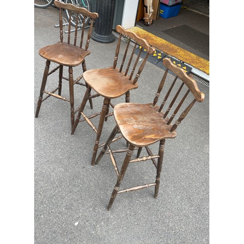 436 - 3 Bar stools total height 40 inches