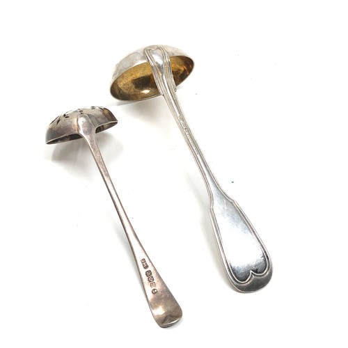8 - Continental silver ladle & georgian silver shifter spoon