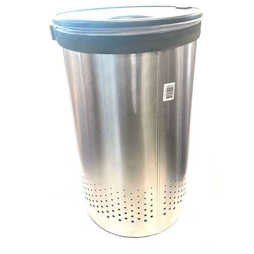 Stainless steel Brabantia laundry bin