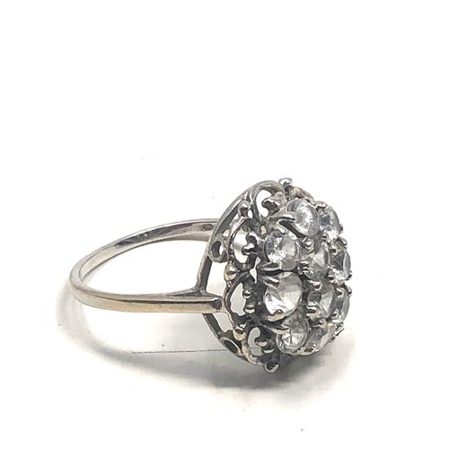 78 - 9ct white gold stone set ring (4.3g)