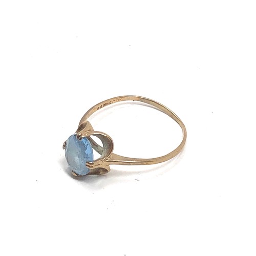47 - Vintage 9ct Gold  blue stone Ring (1.7g)