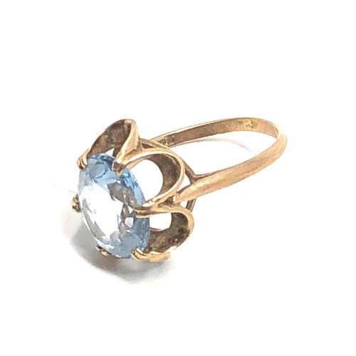 59 - 9ct Gold blue stone  Ring (3.5g)