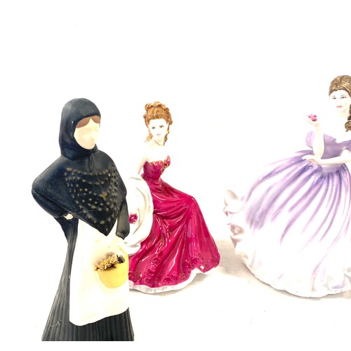 42 - Royal Doulton lady figure Lady Blossom and a Royal Worcester Ruby wedding anniversary etc