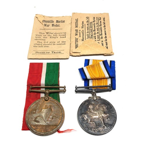 475 - ww1 mercantile marine medals original package named to john .m henderson