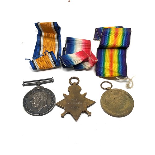 477 - ww1 trio of medals to 16512 pte p hawes leicester reg