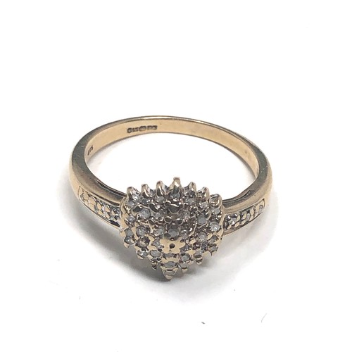 106 - 9ct gold diamond ring (2.7g)