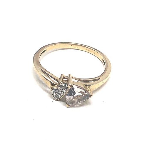 104 - 9ct  gold stone set & diamond ring (2.2g)