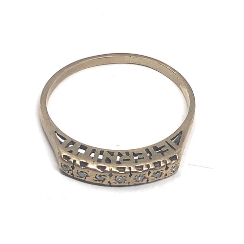 84 - 9ct gold diamond eternity ring (1.6g)