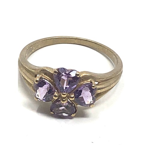 81 - 9ct gold amethyst  ring (2.5g)