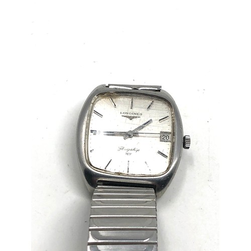 436 - Vintage Longines flagship gents wristwatch the watch is ticking