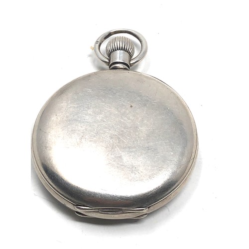 448 - open face j.w.benson  pocket watch the watch is not ticking crack to glass