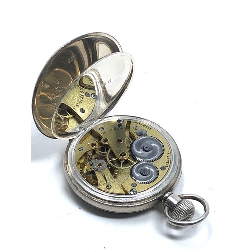 448 - open face j.w.benson  pocket watch the watch is not ticking crack to glass