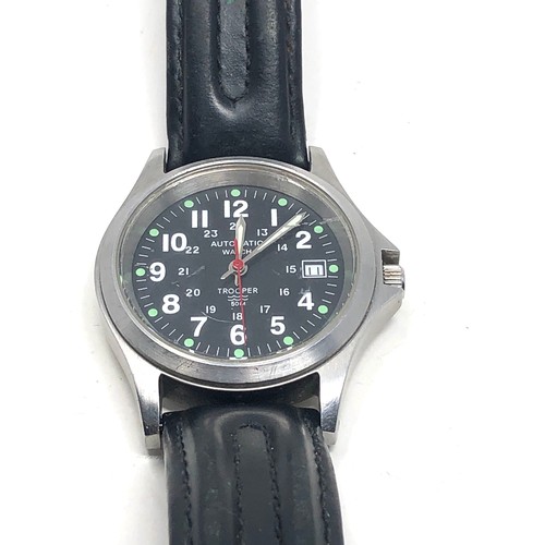 438 - trooper automatic military style wristwatch working order