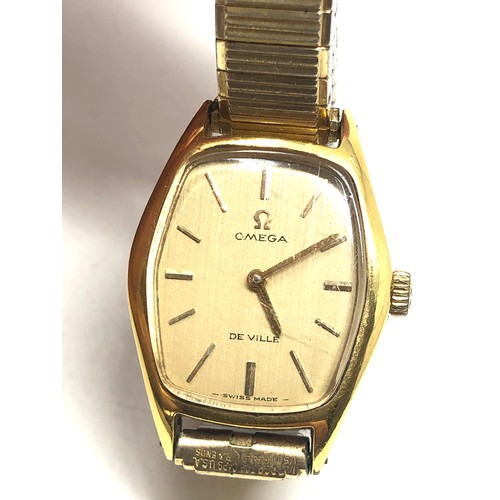 444 - Ladies omega deville wristwatch the watch is ticking