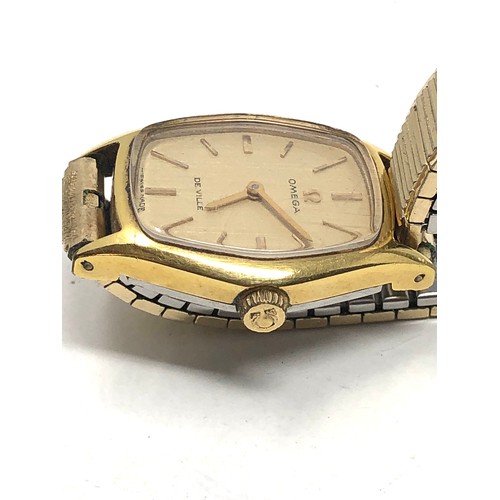 444 - Ladies omega deville wristwatch the watch is ticking