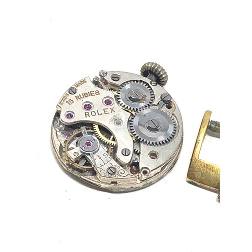 435 - Rolex wristwatch movement and buckles spares or repair