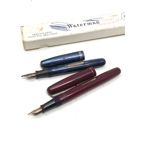 464 - 2 14ct gold waterman fountain pens