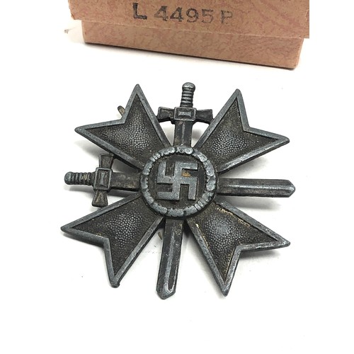 471 - ww2 german merit cross with swords 1st class stamped n rear No3