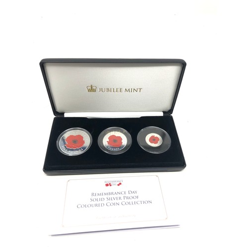 451 - sterling silver proof remembrance day coin set c.o.a