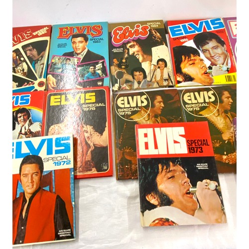 294 - Selection of Elvis Presley Monthly Special books includes years 1970, 72, 73, 74, 75, 76, 79, 80, 81... 