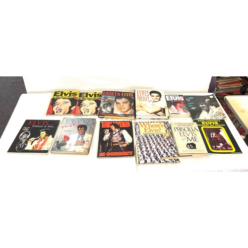 308 - Selection of Elvis Presley books includes inside Elvis, Elvis in concert, wheres Elvis, Unseen Archi... 