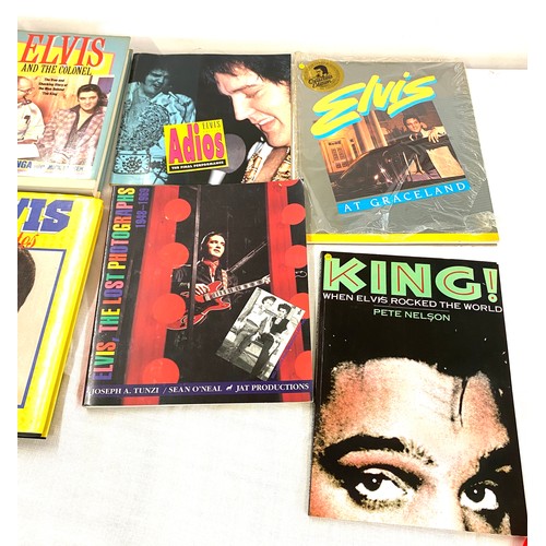 312 - Selection of Elvis Presley books includes The King on the road, Elvis in Quotes, Adios the final per... 