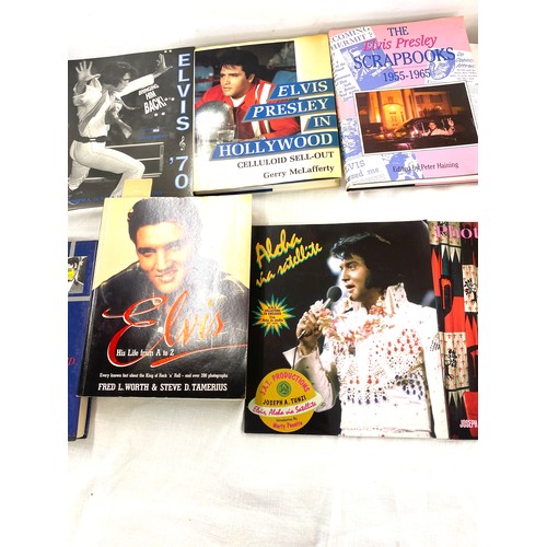 295 - Selection of Elvis Presley books includes  Unseen Elvis, Elvis 20th Collectors edition, On the road ... 