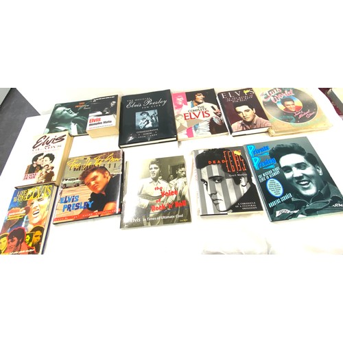 314 - Large selection of Elvis Presley books includes The Voice of Rock and Roll, Elvis and the Memphis Ma... 