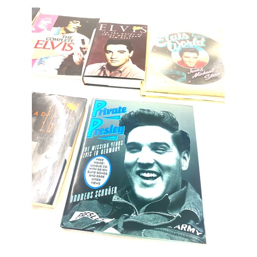 314 - Large selection of Elvis Presley books includes The Voice of Rock and Roll, Elvis and the Memphis Ma... 