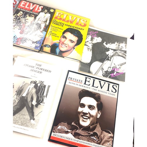 310 - Large selection of Elvis Presley books includes All The Kings Things, Elvis 69, Elvis The Man and Mu... 