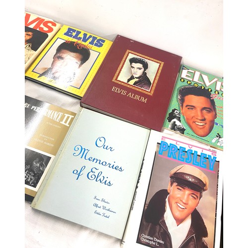 317 - Large selection of Elvis Presley books includes Our Memories of Elvis, Elvis Spotters, Elvis Album, ... 