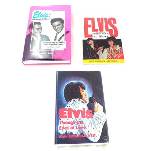 283 - Three Elvis Presley books includes Elvis his love for Gospel Music, Elvis Through the Eyes Of Love a... 