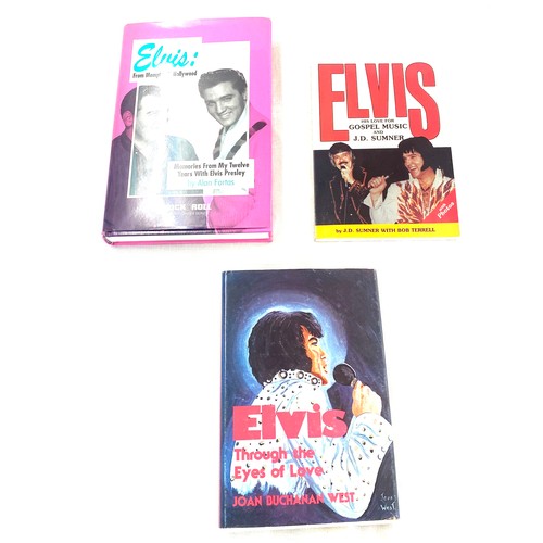 283 - Three Elvis Presley books includes Elvis his love for Gospel Music, Elvis Through the Eyes Of Love a... 