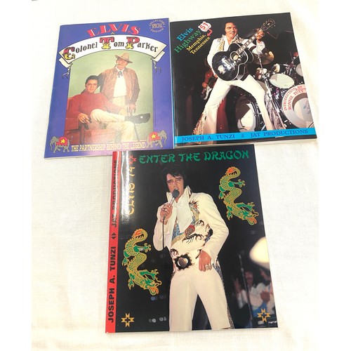 318 - Three Elvis Presley books includes Colonel Tom Parker,  Elvis Highway 51,  Elvis 74 Enter The Dragon... 