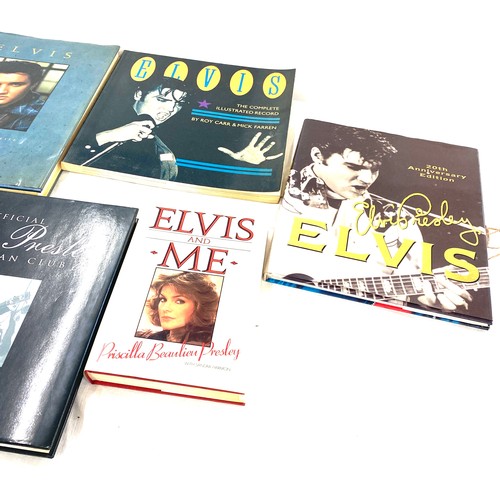 316 - Large selection of Elvis Presley books includes 20th Anniversary edition,Elvis and me,  The King Liv... 