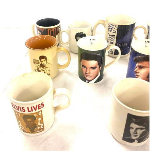 376 - Selection of 12 assorted Elvis Presley collectors Mugs