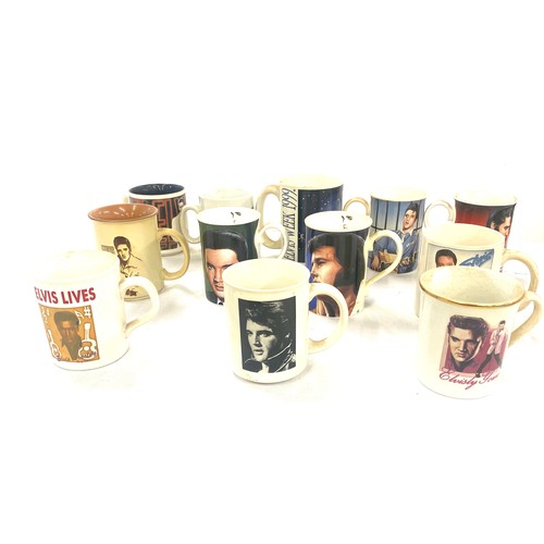 376 - Selection of 12 assorted Elvis Presley collectors Mugs