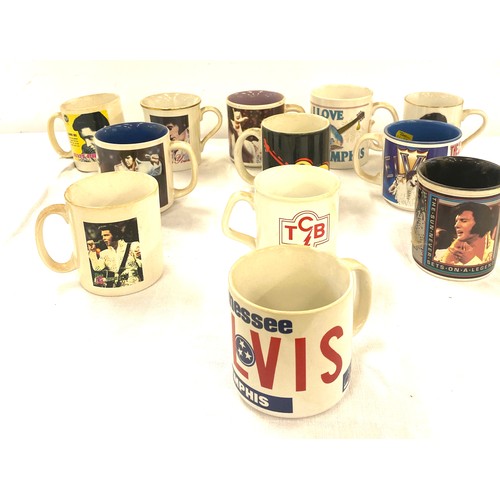 341 - Selection of 12 assorted Elvis Presley collectors Mugs