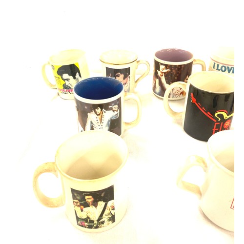 341 - Selection of 12 assorted Elvis Presley collectors Mugs