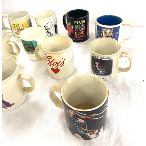 368 - Selection of 12 assorted Elvis Presley collectors mugs