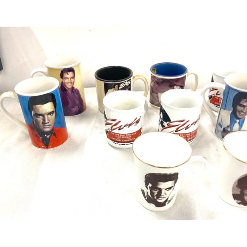 370 - Selection of 12 assorted Elvis Presley collectors mugs