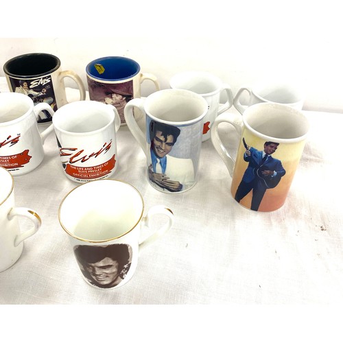 370 - Selection of 12 assorted Elvis Presley collectors mugs