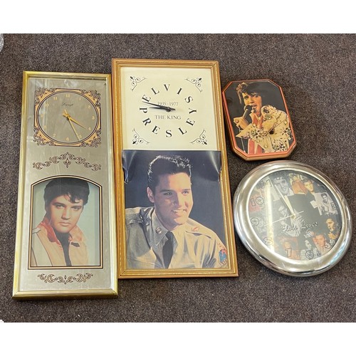 379 - Selection of assorted Elvis Presley collectors Clocks