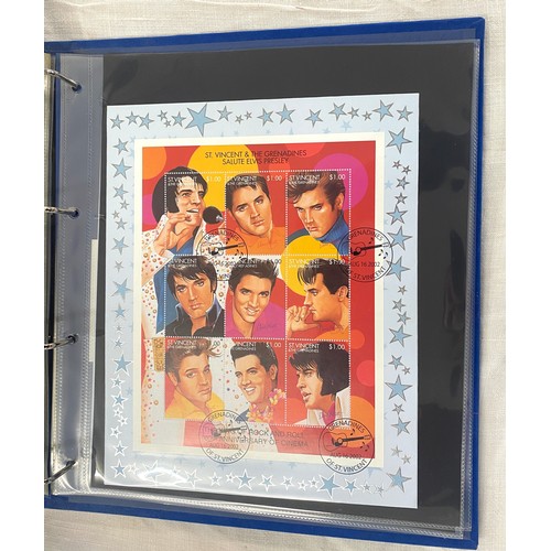 408 - Folder of Elvis The Collection collectors stamps limited edition 0247 out of 5000