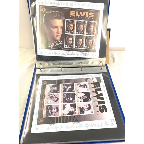 408 - Folder of Elvis The Collection collectors stamps limited edition 0247 out of 5000