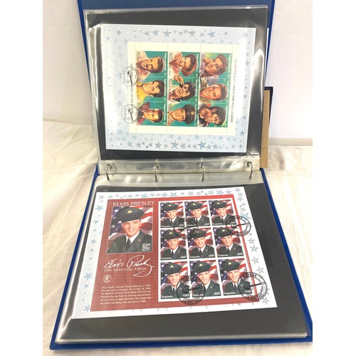 408 - Folder of Elvis The Collection collectors stamps limited edition 0247 out of 5000