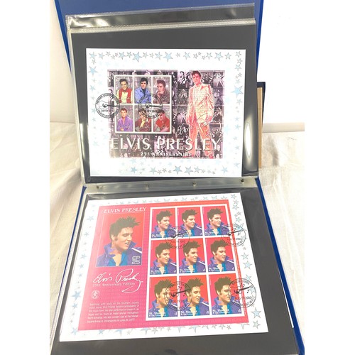 408 - Folder of Elvis The Collection collectors stamps limited edition 0247 out of 5000