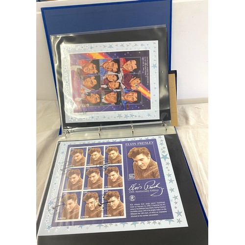 408 - Folder of Elvis The Collection collectors stamps limited edition 0247 out of 5000